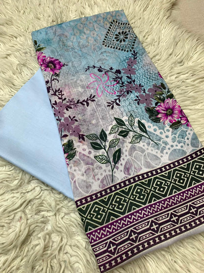 2Pc Printed Lawn Unstitched Suit 550