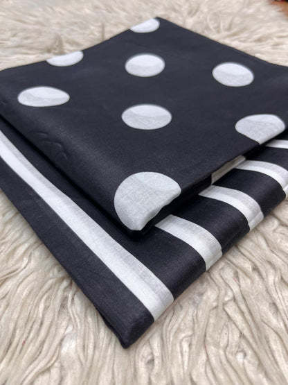 2Pc Bonanza Lawn Polka Dots Kameez & Trouser Printed Suit Vol-1080