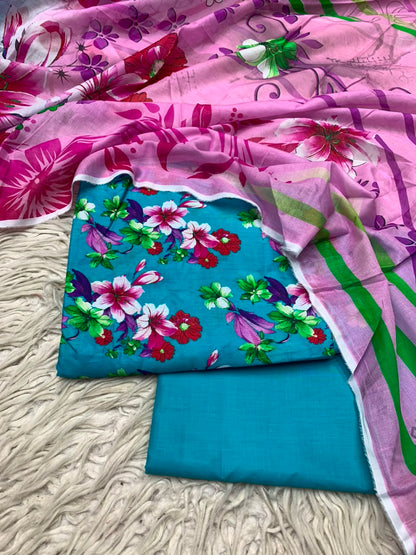 3Pc Lawn Digital Printed Unstitched Suit 15
