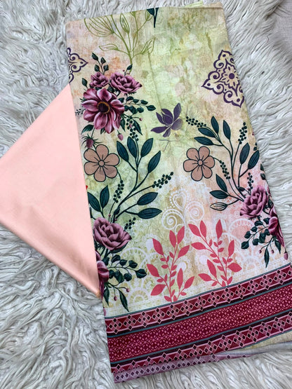 2Pc Printed Lawn Unstitched Suit 550