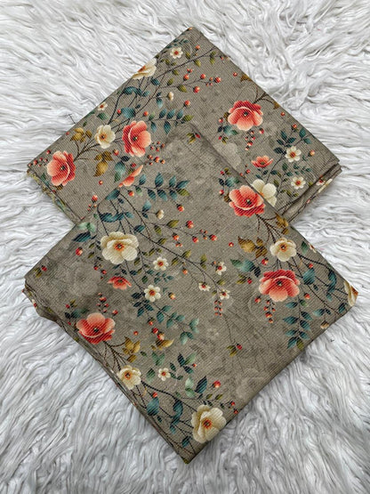 2Pc Chamki Khaddar Unstitched Suit Vol-0136