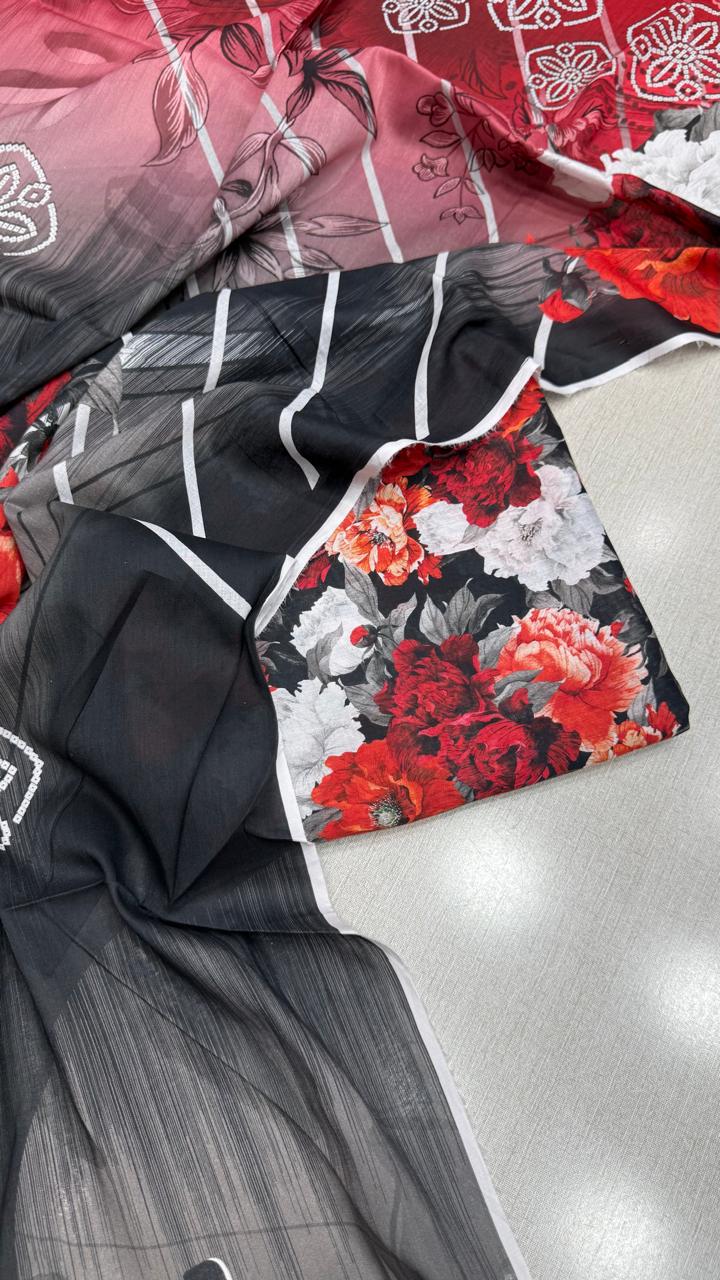 3Pc Lawn Unstitched Suit - D#41520