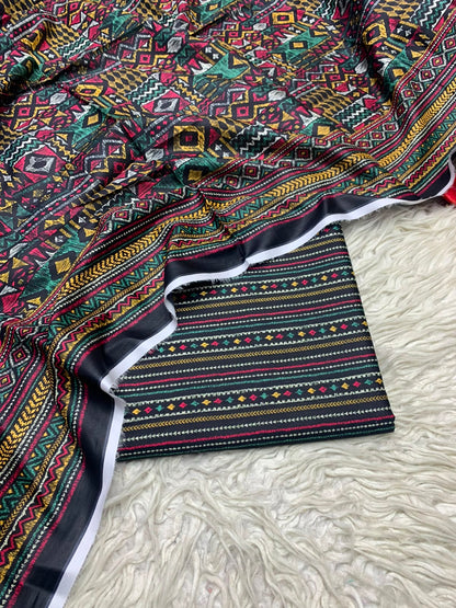 3Pc Printed Lawn Unstitched Suit 6224