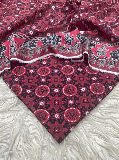 2Pc Stylo Lawn Kameez & Dupatta Printed Suit 02