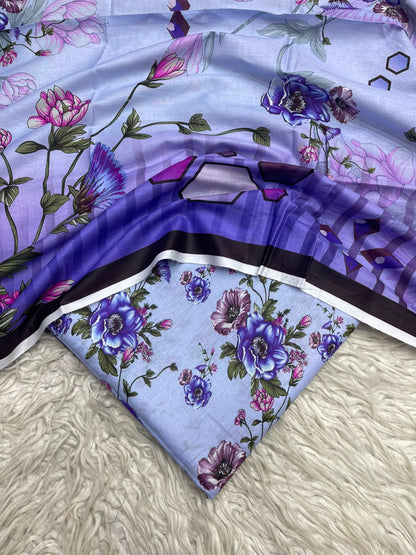 3Pc Same Digital Printed Lawn Suit 15