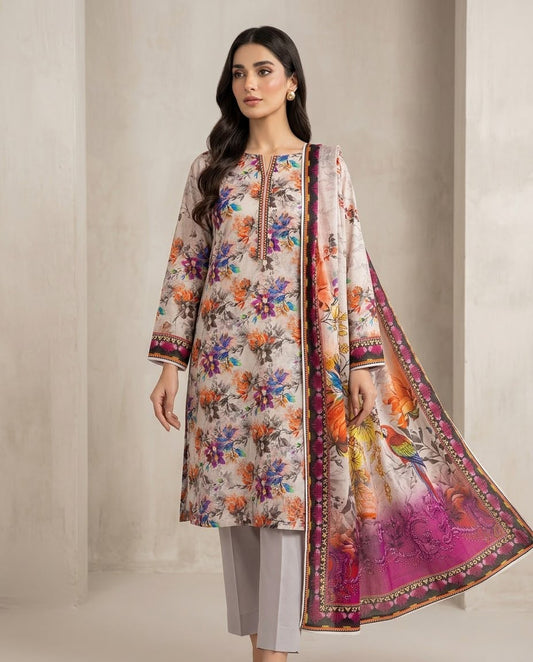 3Pc Zobia Lawn Unstitched Suit 29