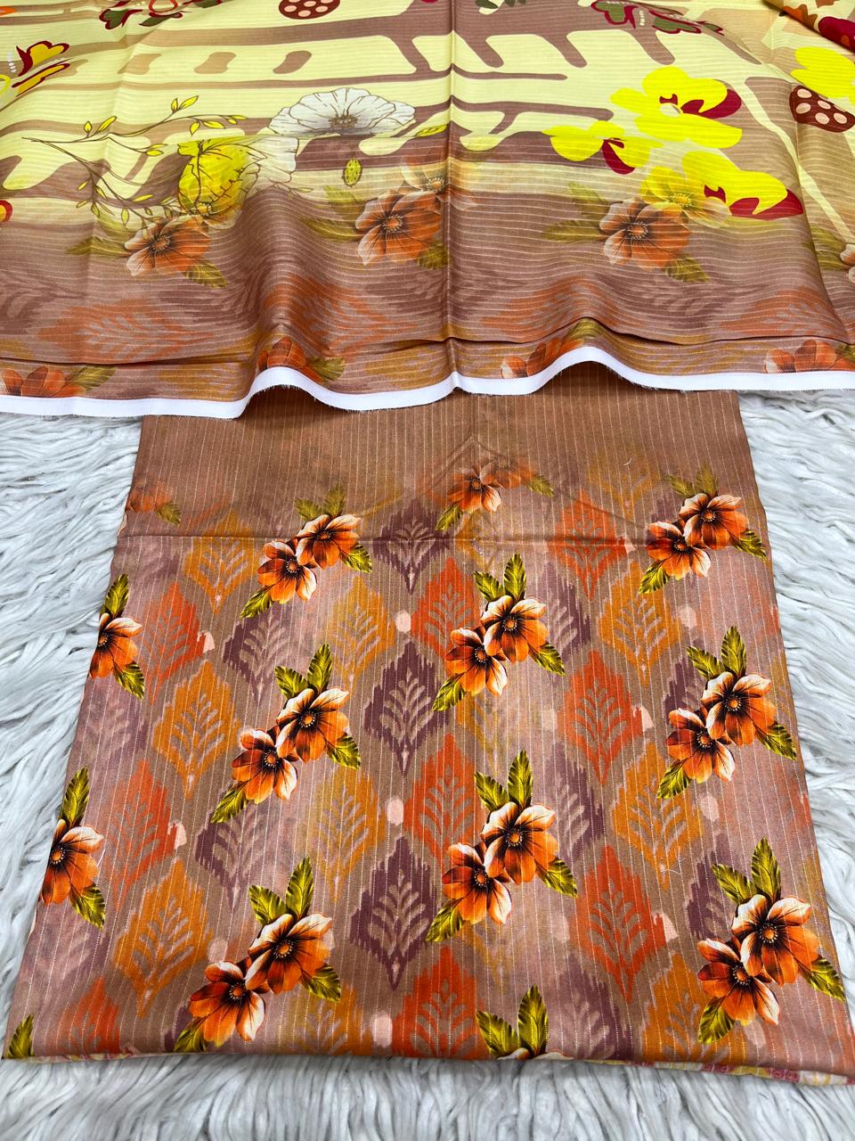 2Pc Sapphire Lawn Bana Dora Kameez & Printed Lawn Duppata Vol-3204