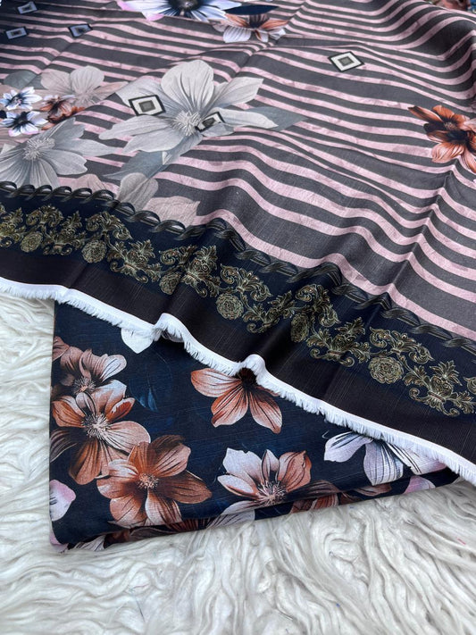 3Pc Crystal Khaddar Allover Digital Printed Vol-0131