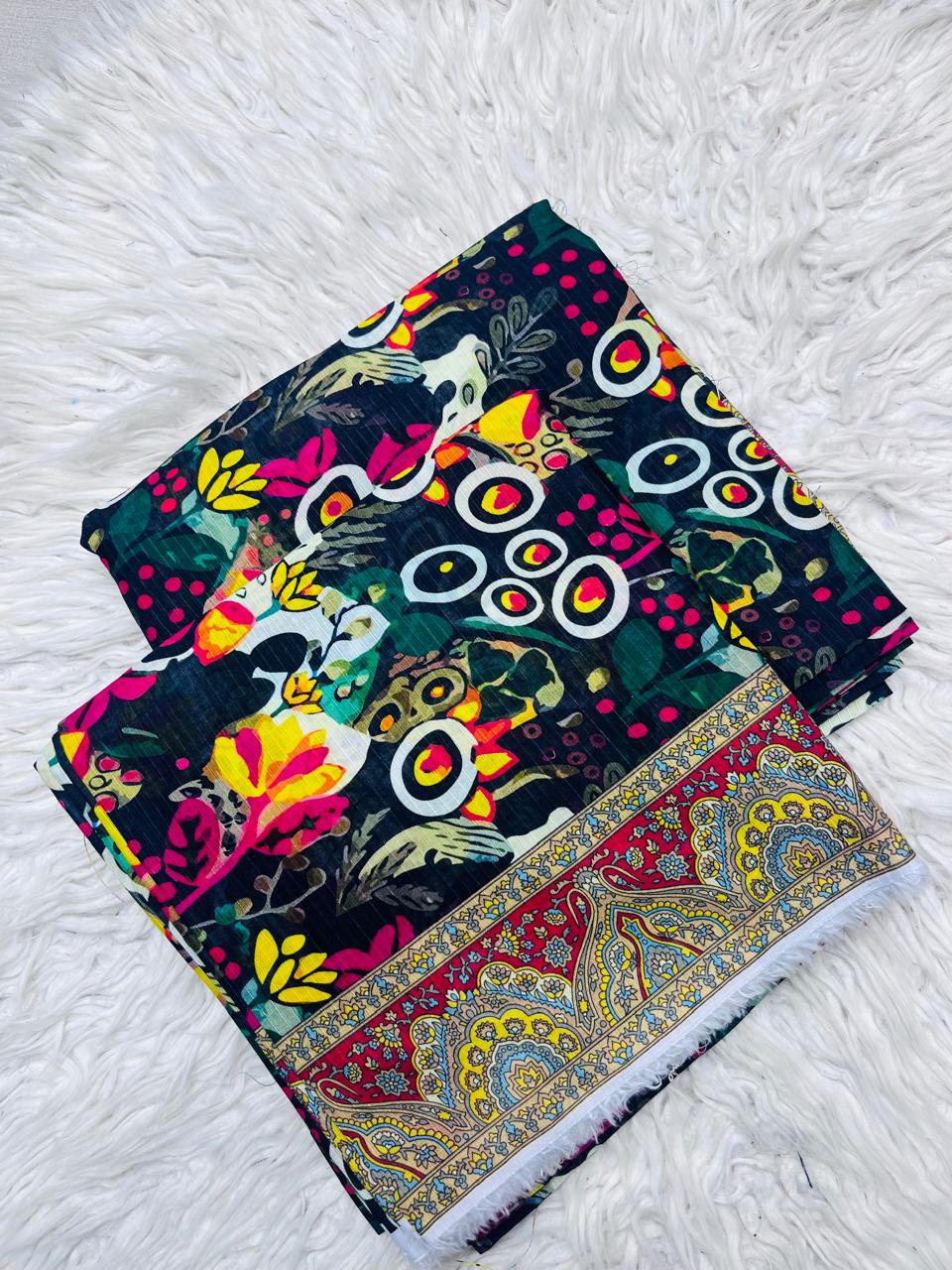 2Pc Sapphire Lawn Bana Dora Allover Unstitched Suit Vol-0119