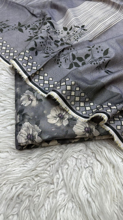 3Pc Chamki Khaddar Unstitched Suit Vol-0132