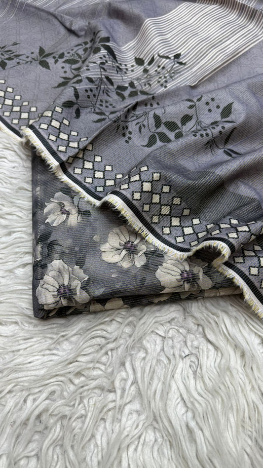 3Pc Chamki Khaddar Unstitched Suit Vol-0132