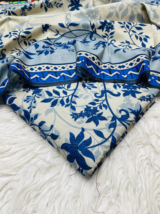 3Pc Slub Khaddar Allover Suit - 0098