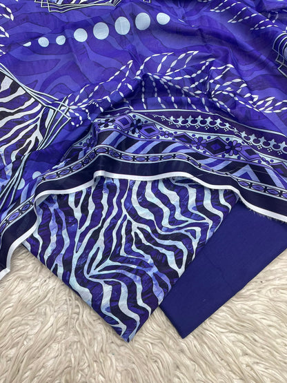 3Pc Zobia Lawn Unstitched Suit 29