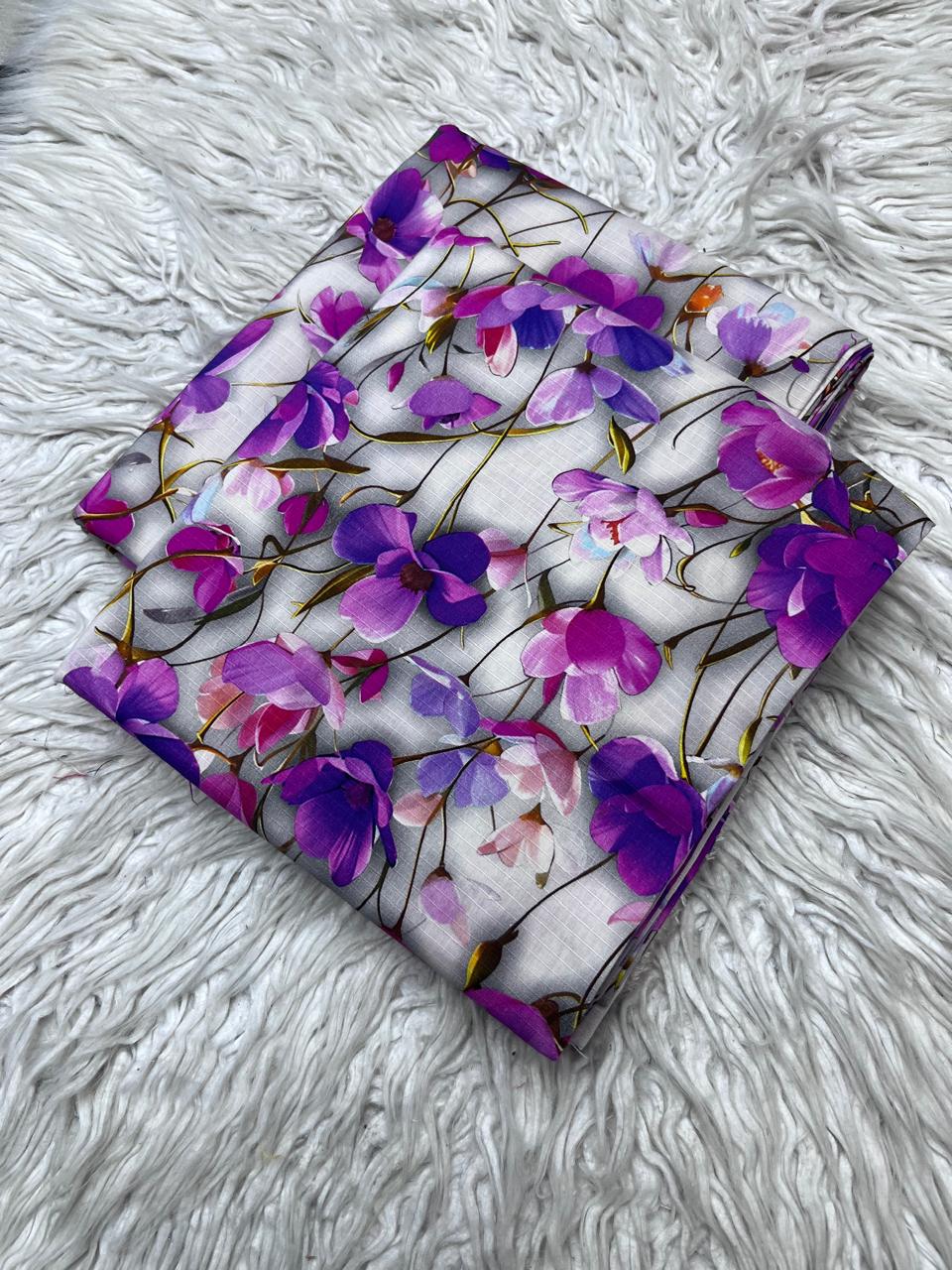 2Pc Bana Dora Linen Allover Suit Vol-6181