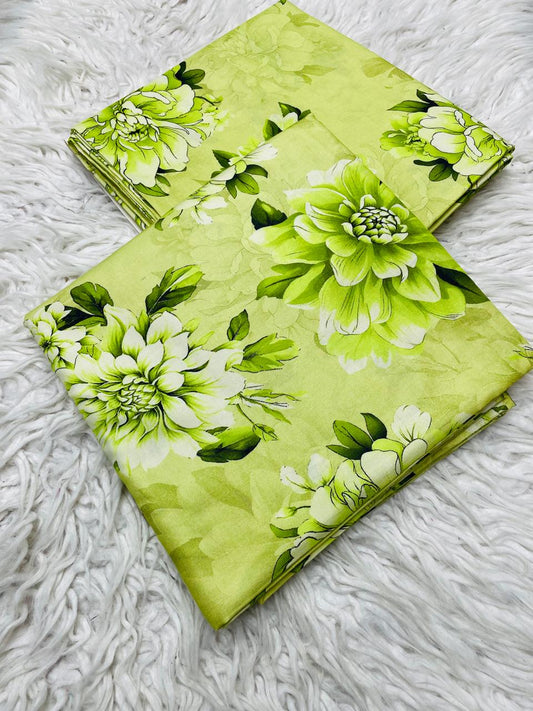 2Pc Linen Allover Unstitched Suit -0077