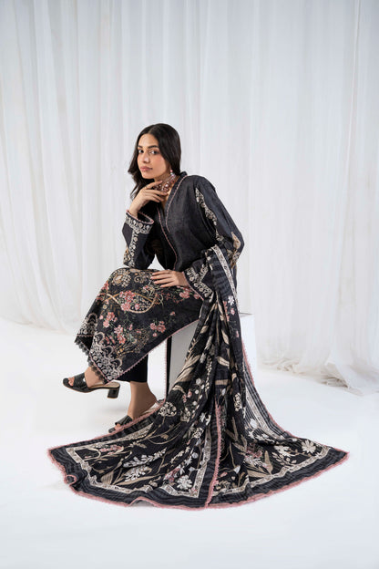 3PC Firdous Cambric Printed Unstitched Suit Vol-0095