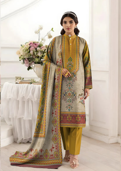 3PC Bin Noor Fab Shamray Unstitched Suit Vol-28