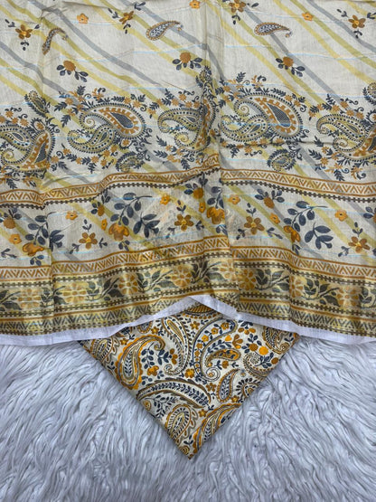 3Pc Stylo Lawn Allover Printed Vol-0011