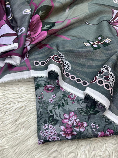 3Pc Lawn Bana Dora Suit Vol-0172