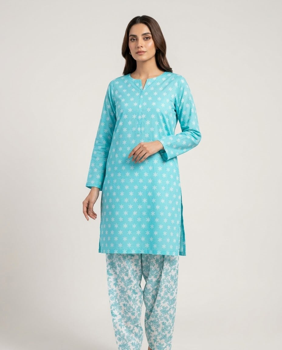 2Pc Sapphire kurta Shalwar Digital Printed Suit 499