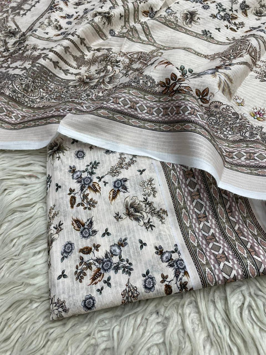 2Pc Lawn Tana Dora Kameez & Duppata Printed Suit  Vol-3215