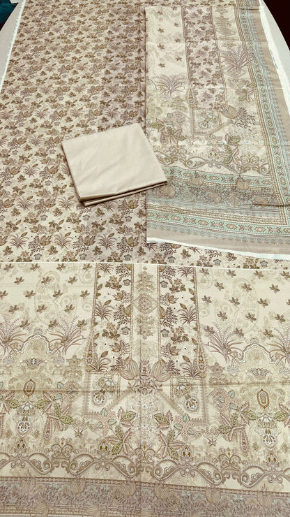 3Pc Lawn Bana Dora Vol-1205