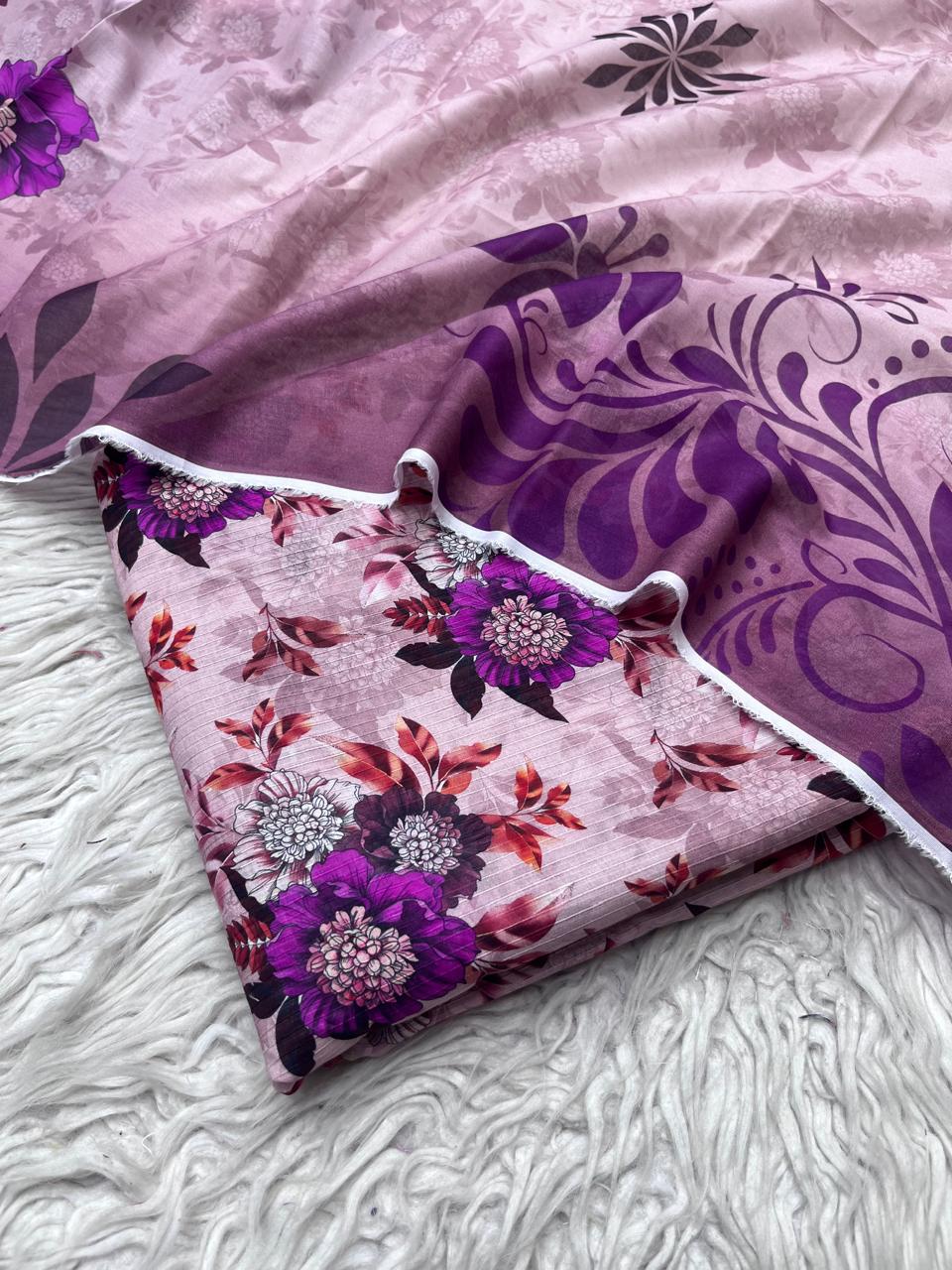 3Pc Sapphire Bana Dora Lawn Suit Vol-0125