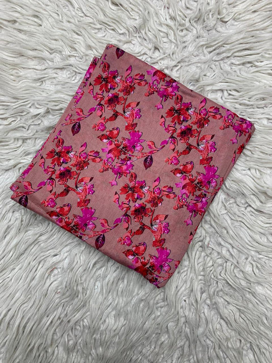 2Pc Supima Cross Slub Lawn Unstitched Suit  Vol-05