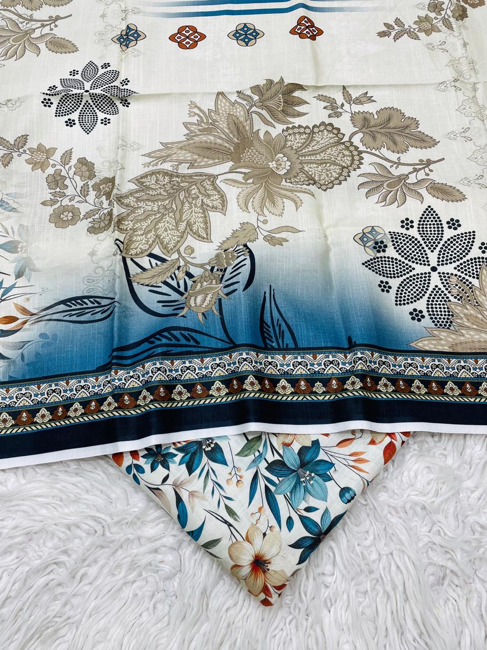 3Pc Gul Ahmad Khaddar Unstitched Suit Vol-0114