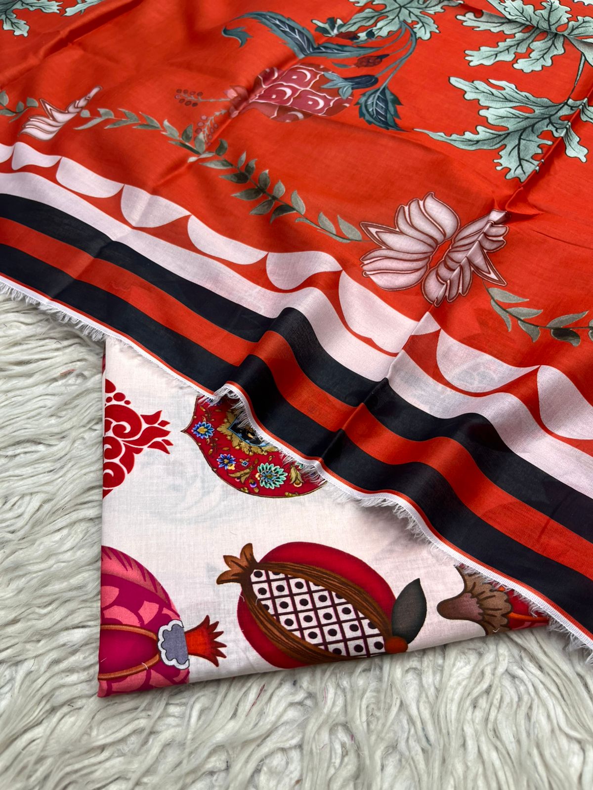 2Pc Supima Lawn Kameez & Duppata Printed Suit  Vol-