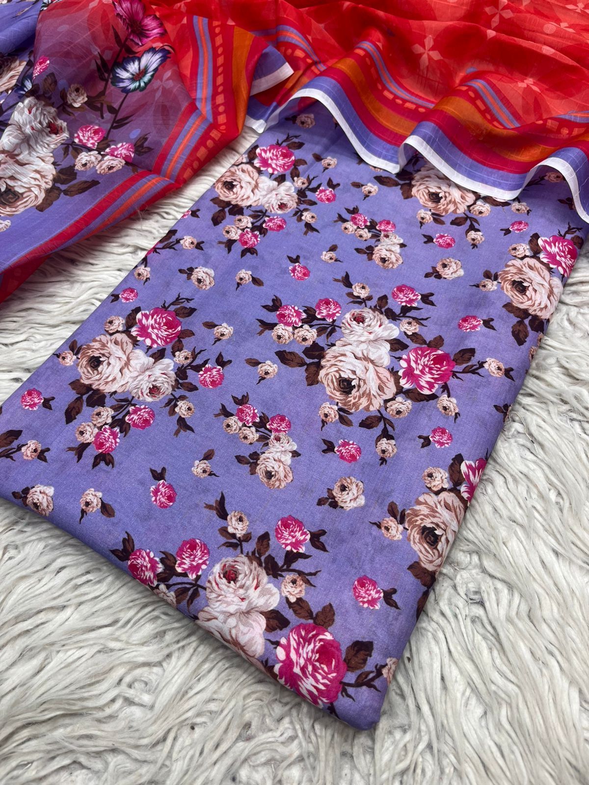 3Pc Chamki Lawn By Jazmin Unstich Suit 3221