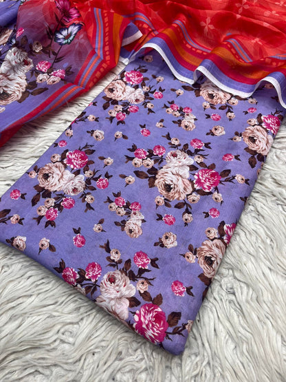 3Pc Chamki Lawn By Jazmin Unstich Suit 3221