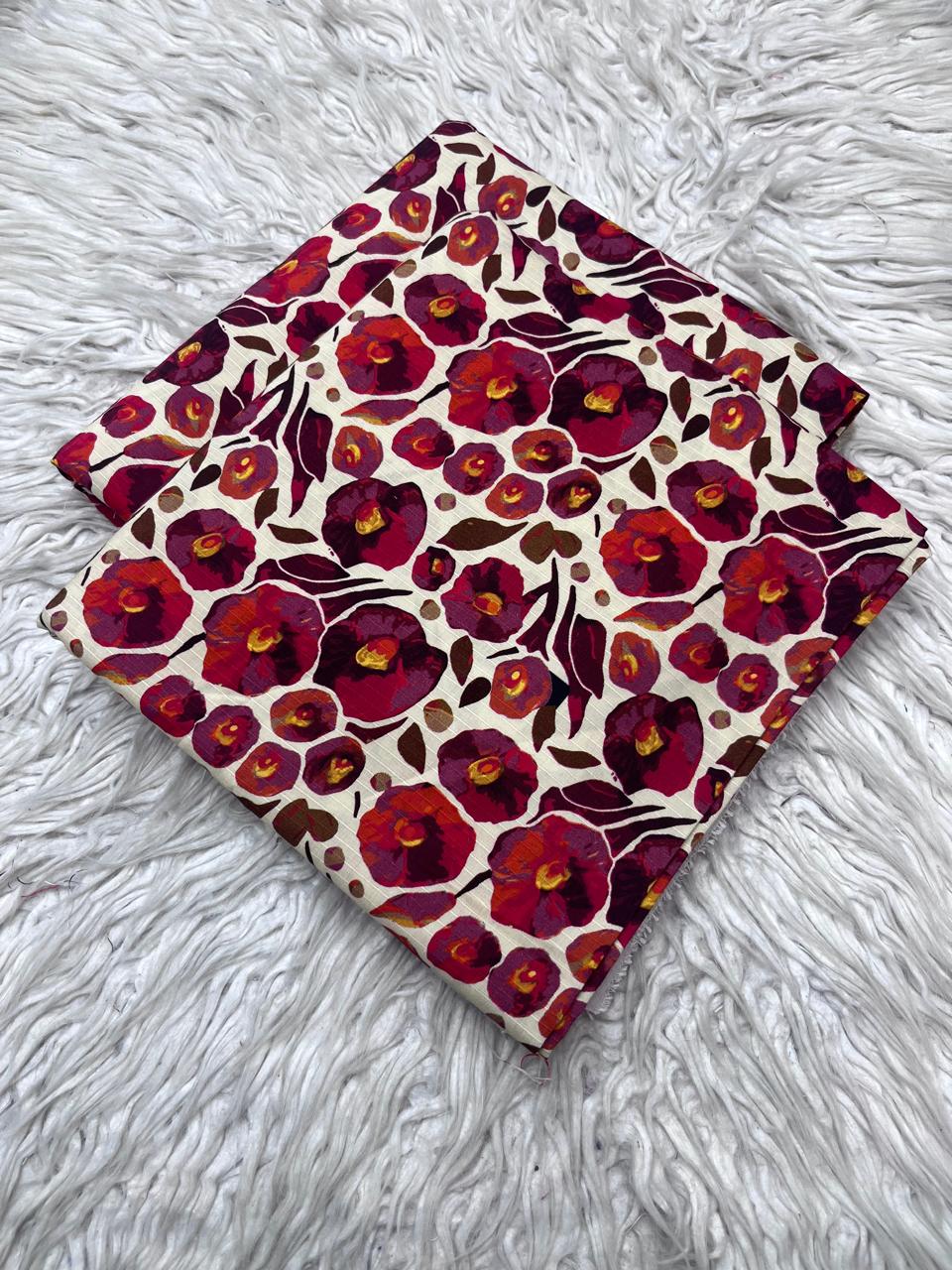 2Pc Bana Dora Linen Allover Suit Vol-954