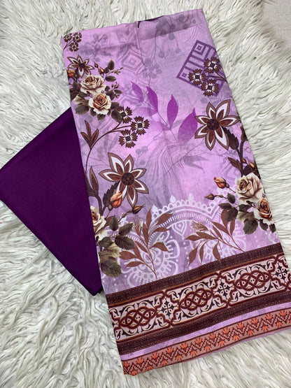 2Pc Printed Lawn Unstitched Suit 550