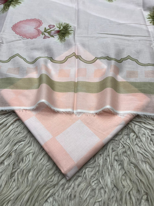 2Pc Supima Lawn Kameez & Duppata Printed Suit  Vol-02