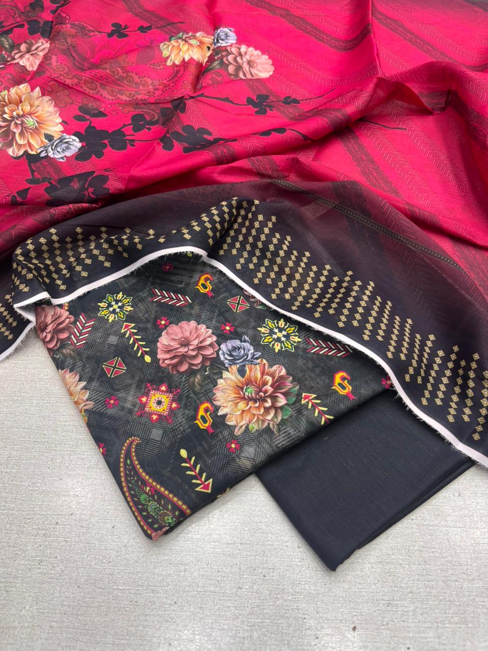 3Pc Zobia Lawn Unstitched Suit 29