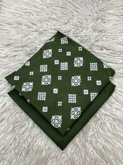 2Pc Maria.B Lawn Shirt & Dyed Trouser Unstitched Suit Vol-0221