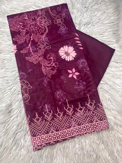 2Pc Printed Lawn Kameez & Trouser 525
