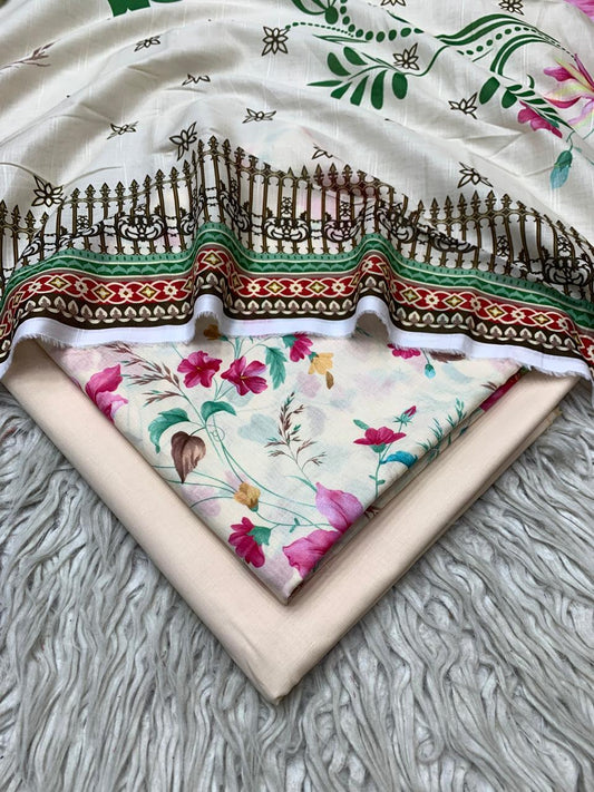 3Pc Sapphire Lawn Digital Printed Unstitched Suit Vol-0210