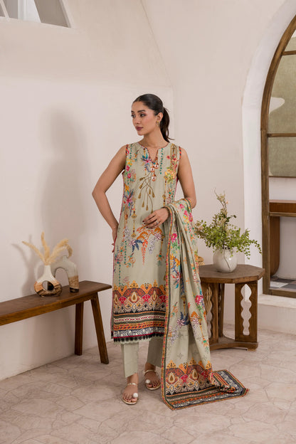 Firdous 2Pc Printed Lawn Unstitched Suit 1054