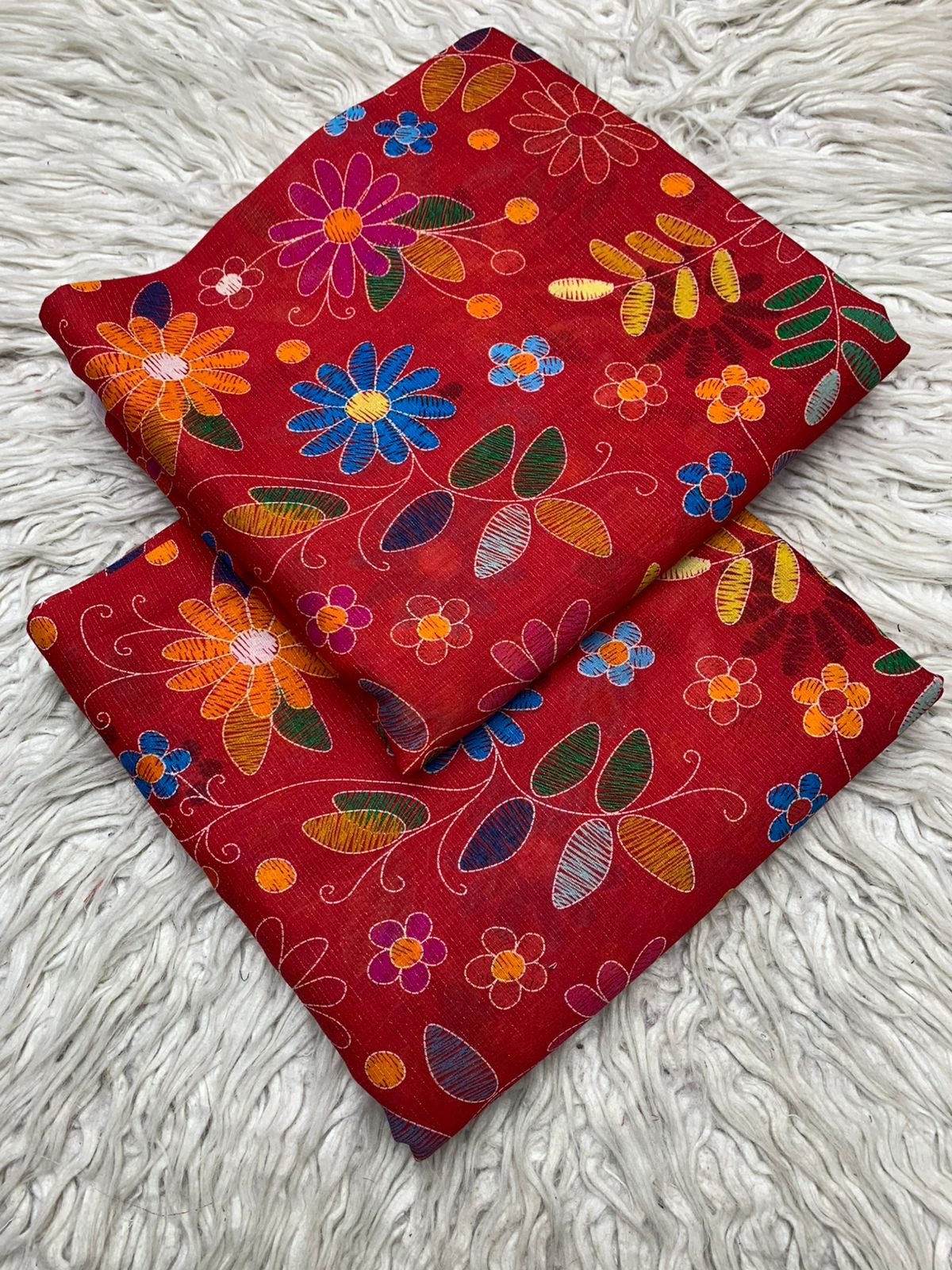 2Pc Chamki Lawn Digital Printed Unstitched Suit Vol-484