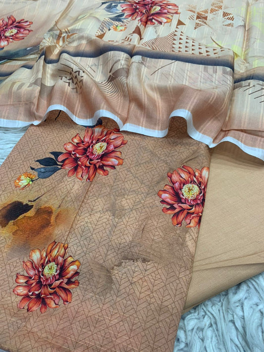 3Pc Crizma Lawn Bana Dora  Vol-298