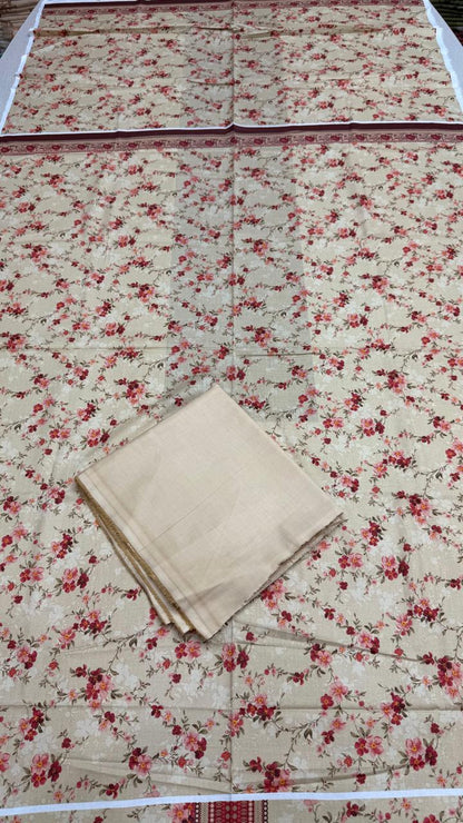 2 Peice Lawn Unstitched Suit Vol-004