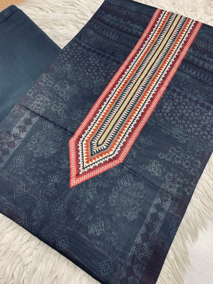 2Pc Printed Lawn Unstitched Suit 68