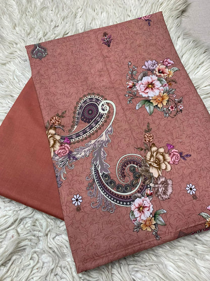 2Pc Printed Lawn Unstitched Suit 550
