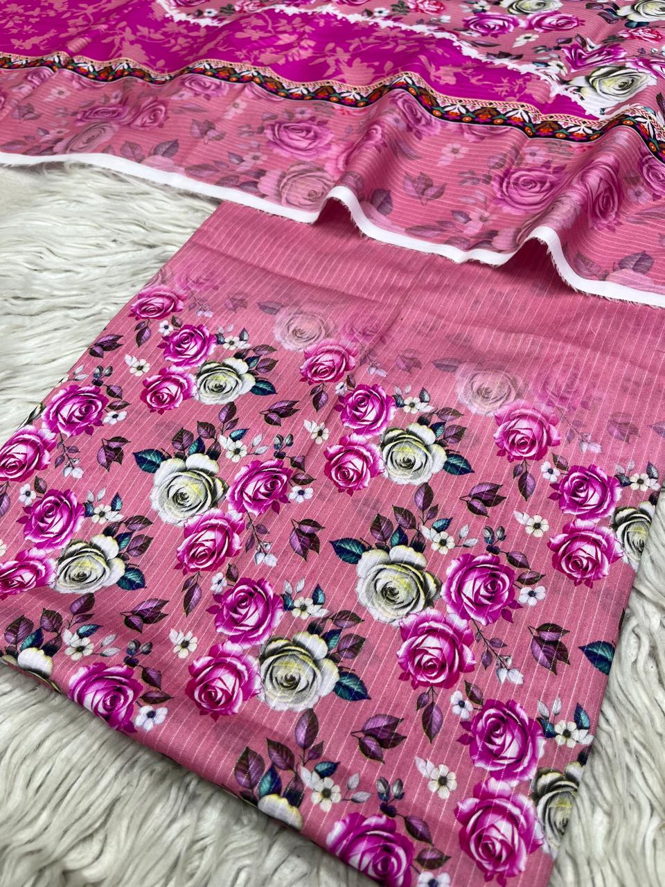 2Pc Sapphire Lawn Bana Dora Kameez & Printed Lawn Duppata Vol-3204