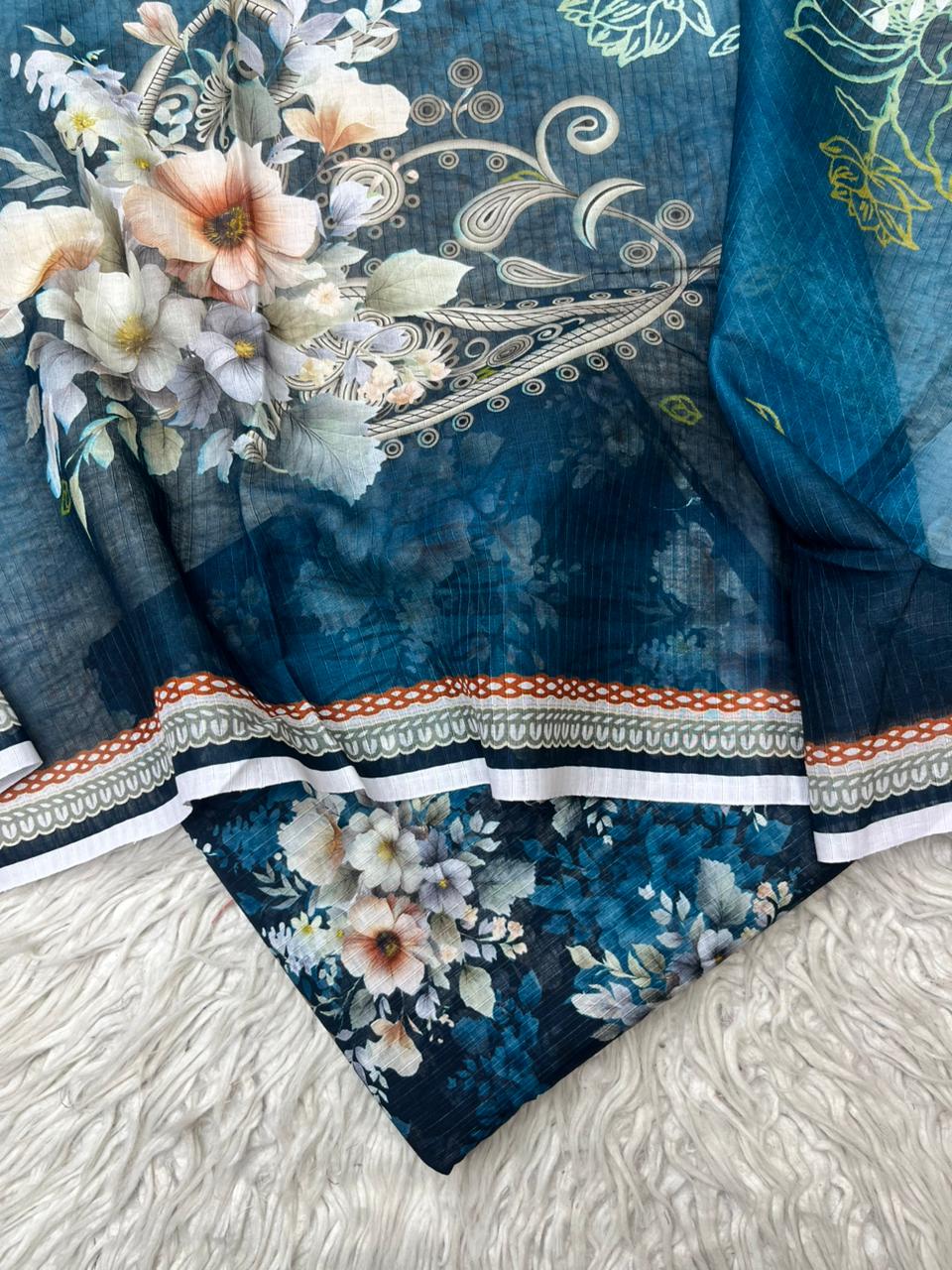 3Pc Lawn Bana Dora Suit Vol-0172