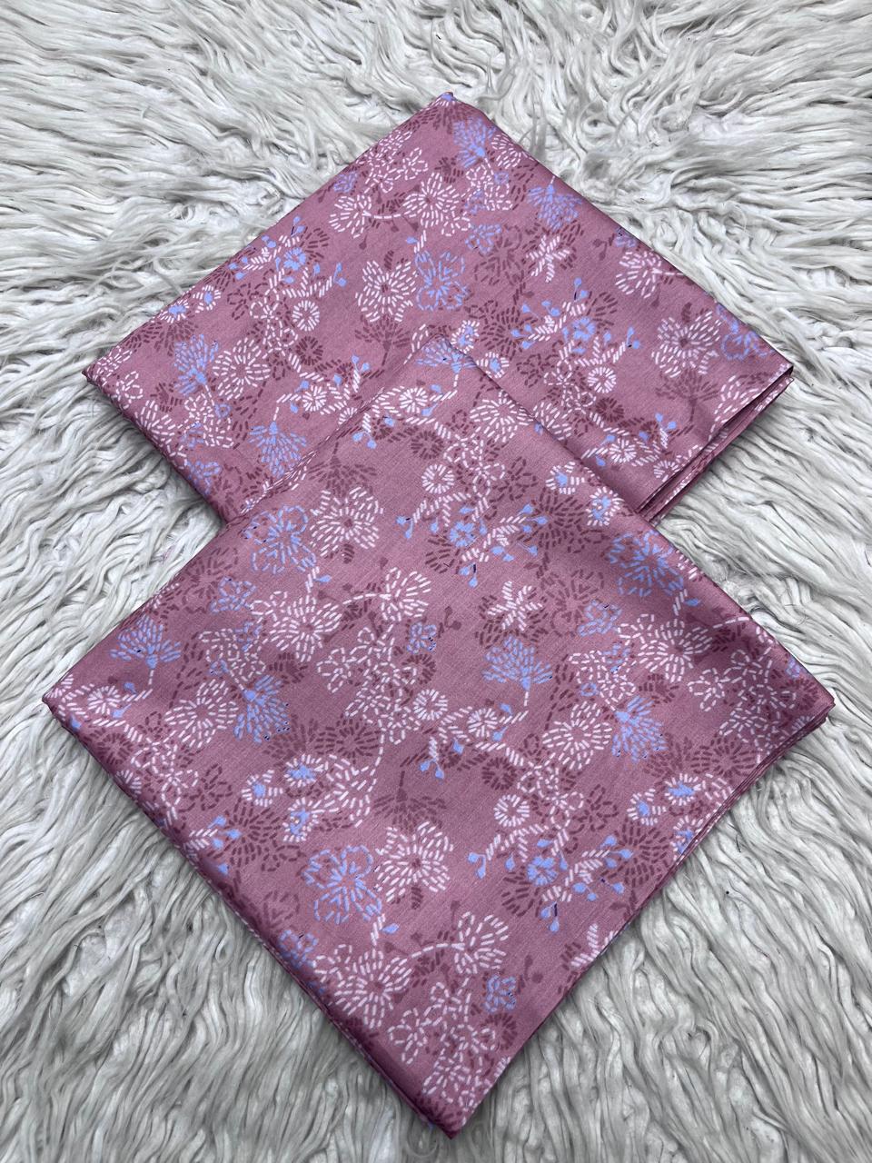 2Pc Lawn Allover Digital Printed Unstitched Suit Vol-0145