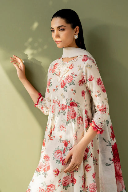 3Pc Supima Lawn Unstitched Suit 0693