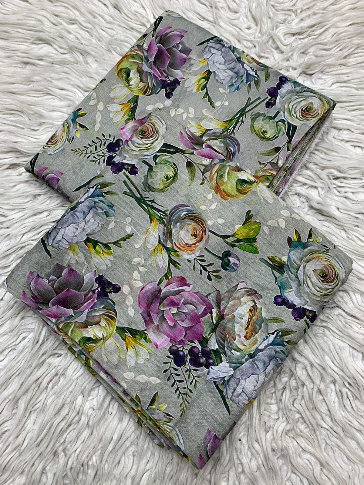 2Pc Chamki Lawn Digital Printed Unstitched Suit Vol-484